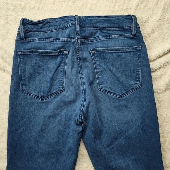 Frame Women's Denim Blue Jean Le Crop Mini Boot Medium Wash Size 28 - Picture 7 of 10